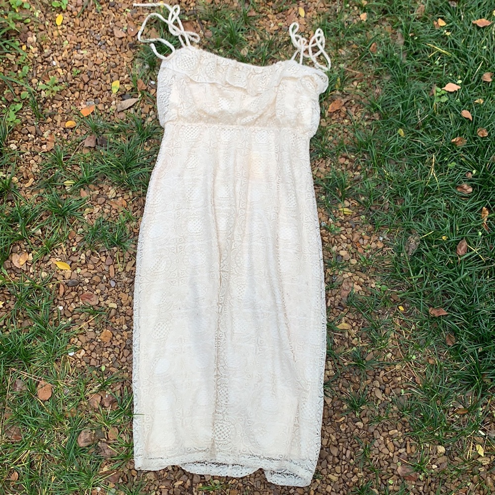 June & Hudson Dress prairie boho Ivory Lace Western size 1 juniors